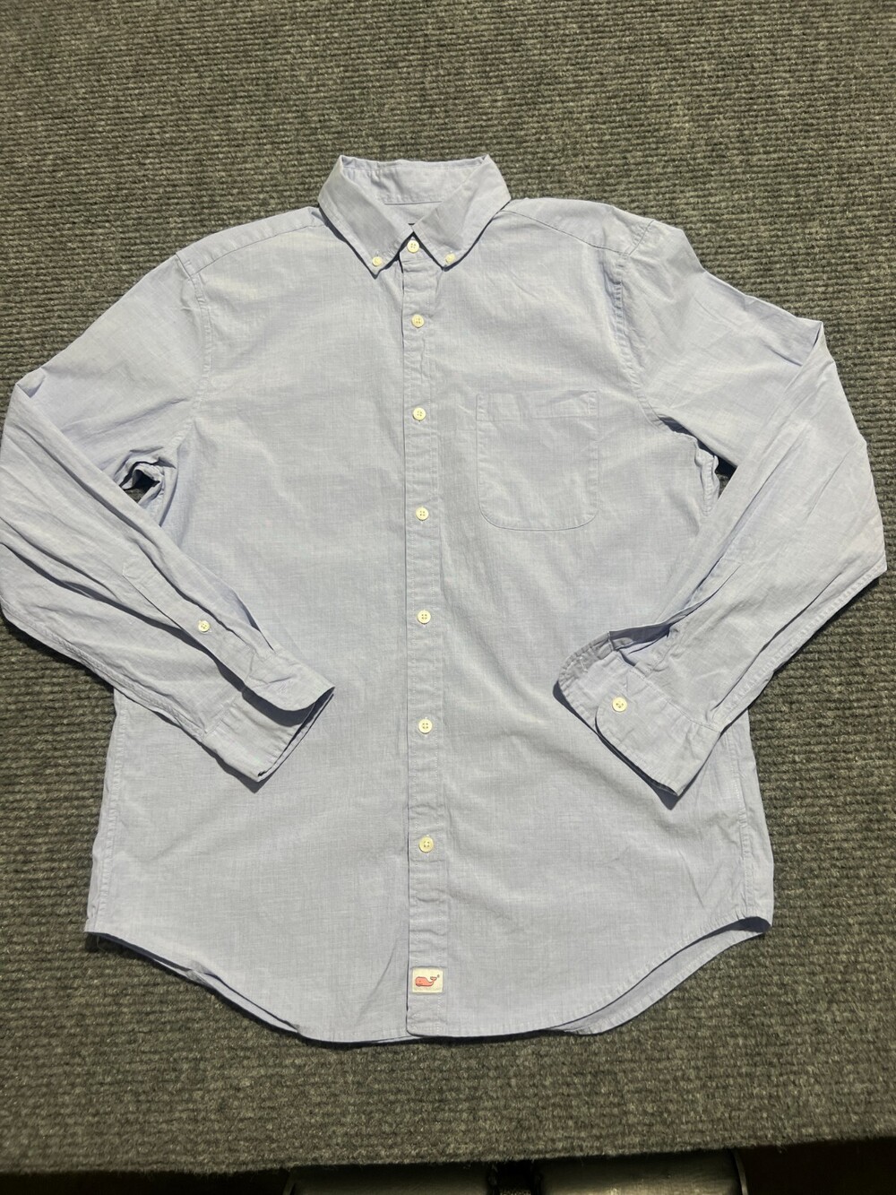 Vineyard Vines Shirt Mens Medium Blue Merray Shirt Logo Button Up Classic